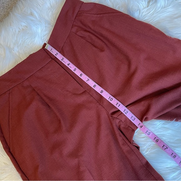 NWT Nine West Chestnut Lined Double Breasted Blazer & Cropped Wide Pants Suit - Picture 5 of 16